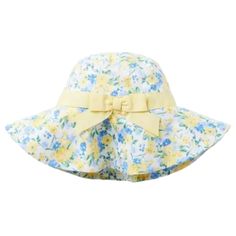 Janie And Jack Double Cream Floral Sun Hat, Touch-Close Chinstrap, Fully Lined New With Tags Various Size Available Playful Blue Sun Hat For Spring, Cute Spring Sun Hat For Playtime, Cute Spring Playtime Sun Hat, Playful Yellow Sun Hat For Spring, Cute Spring Hats For Playtime, Yellow Cotton Sun Hat With Curved Brim, Playful Yellow Sun Hat For Vacation, Spring Bucket Sun Hat For Playtime, Cute Blue Sun Hat For Summer