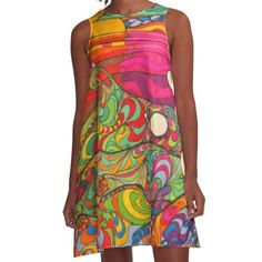 Loose-fit, mid-length sleeveless dress with silky handfeel. Printed on both sides. Machine washable. Size range XS-2XL. Aztec Native Colorful Pattern Multicolor A-line Sundress For Vacation, Bohemian Multicolor A-line Sundress, Multicolor A-line Sundress, Multicolor Sleeveless Sundress For Party, Bohemian Multicolor Sleeveless Dress For Party, Bohemian Multicolor A-line Sleeveless Dress, Multicolor A-line Sundress For Beach, Multicolor A-line Sundress For The Beach, Multicolor Bohemian A-line Sleeveless Dress