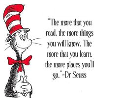 a dr seuss quote with the cat in the hat