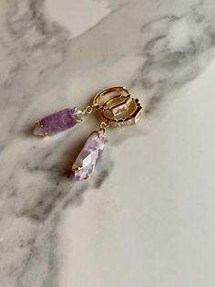 These amethyst earrings are eye catching and hypoallergenic. "Surreal, I'm damned if I do give a damn what people say" Purple Energy, Lavender Earrings, Purple Earrings, Amethyst Earrings, Lavender, Amethyst, Energy, Purple