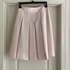 Pretty Blush Pink Pleated Skirt. Button Front Denim Skirt, Plaid Wool Skirt, Pink Pleated Skirt, Purple Line, Fit And Flare Skirt, Orange Skirt, Black And White Skirt, Banana Republic Skirt, A Line Mini Skirt