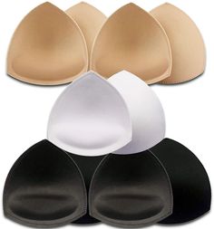 PRICES MAY VARY. ❀ Colors：Available in 3 colors and combinations ❀Two sizes: perfect for A/B cups & C/D/E cups ❀Material: Bra padding inserts.96% Nylon 4% Spandex .Soft, breathable, comfortable and durable. High quality, Circum sewed and stitched processing. ❀Wide Applicability: Perfect for bra pockets, swimsuits, bikini, bralettes, evening gowns, yoga bra,nursing bra. Suit for any top that could use a triangular shaped bra insert. Make you more beautiful and confident. ❀Breathable & Comfortable Bra Inserts, Bra Pads, Comfortable Bras, B Cup, Lounge Lingerie, Yoga Bra, Nursing Bra, Padded Bras, Evening Gowns