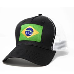 Snap closure BRAZIL FLAG HAT: Show your Brazilian pride with this high-quality embroidered Brazil flag baseball hat. Durable and made of the highest quality materials. NOT flimsy cheap material. Ultimate protection: Wearing a hat provides instant shade, which increases your cumulative total sun protection. This snapback cap provides sun protection and blocks out UVA and UVB rays to prevent sunburn and long-term skin damage. It protects your hair from dust and other particles. It is made of a ble Brazilian Flag, Weave Shop, Brazil Flag, Flag Hat, British Flag, Hats Snapback, Wearing A Hat, Union Jack, Baseball Hat