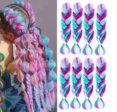 PRICES MAY VARY. 1.【Weight& Length】: 8packs/order,95-105 Gram/pack, Fold Length 24 Inch, Unfold Length 48 Inch. 2.【Material】: Our Jumbo Braiding Hair Extensions Made With High Temperature Synthetic Fiber， Natural feeling, softer, lighter with more natural body complement ,Recognized as the best quality heat-friendly synthetic fibers by hair industry. 3.【Usage】:Daily Use, Office, Performance, Party, Wedding, Holiday, Festival, Role-playing, etc. The Ombre Jumbo Braiding Hair Makes You Stand Out F Hair Lights, Hair Rainbow, Twist Box Braids, Dread Braids, Jumbo Braiding Hair, Rave Hair, Crochet Box Braids, Jumbo Braids, Braids With Extensions