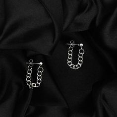 -Material: Hypoallergenic stainless steel. Will not rust or tarnish -Chain is 1 1/2" long Earrings Emo, Goth Egirl, Kpop Earrings, Long Message, Themed Jewelry, Hand Made Jewelry, Simple Jewelry, New Website, Tiffany Heart