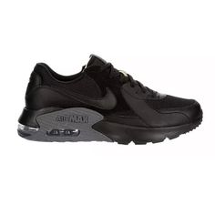 Nike Air Max Excee Premium Mens Athletic Workout Shoes Black/Black/Anthracite/Grey This Nike Air Max Excee Men's Sneaker Is The Fresh Update Your Sneaker Game Needs. The Suede Upper Has Mesh Overlay Accents And The Contrasting Signature Nike Swoosh Branding To Give This Sneaker A Modern Style. The Cushioned Insole And Air Max Technology Will Support Your Foot With Each Step. Suede Upper Lace-Up Closure Cushioned Insole Air Max Technology Rubber Outsole Brand New W/Box Ships In 3-5 Business Days Black Nike Air Max For Jogging, Black Leather Nike Air Max Low-top Sneakers, Black Leather Low-top Nike Air Max, Black Nike Air Max Lace-up For Jogging, Nike Low-top Slip-resistant Sneakers, Nike Black Slip-resistant Running Shoes, Nike Black Slip-resistant Sneakers, Nike Synthetic Slip-resistant Sneakers, Black Walking Shoes With Air Max Cushioning