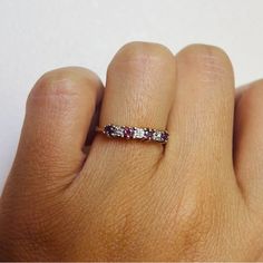 Vintage 10k Diamond Ruby Row Ring Gorgeous Simple Vintage Ruby And Diamond Stack Ring Amazing Condition Rubies, Nice Small Ring For An End Ring , Size Between 4.75-5 1.5g Rare Item, Well Made Antique Ring. Pet Smoke Free Shop Gold Ruby Ring With Diamond Accents For Promise, Pink Gold Ruby Jewelry For Anniversary, Diamond Stacks, Small Ring, Stack Ring, Antique Ring, Small Rings, Antique Rings, Stacking Rings