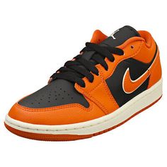 ad eBay - The Womens AIR JORDAN 1 LOW SE from Nike combines a Synthetic upper with a durable Rubber sole. These Fashion Trainers feature Lace-Up fastening, Textile insole and Textile lining. Casual Jordan Shoes With Breathable Synthetic Material, Casual Orange Breathable Basketball Shoes, Casual Breathable Nike Jordan Shoes, Casual Orange Jordan Shoes, Nike Jordan Lace-up Synthetic Shoes, Nike Jordan Synthetic Lace-up Shoes, Orange Low-top Jordan Shoes With Cushioned Footbed, Casual Orange Low-top Jordan Shoes, Casual Orange Synthetic Basketball Shoes