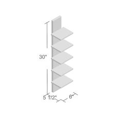 an image of a white shelf with measurements