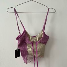 Never Worn Paid $20 For Shipping Pink Fitted Feminine Crop Top, Fitted Mauve Summer Top, Fitted Mauve Top For Summer, Upcycle Design, Boho Whimsical, Ash Brown Hair, Festival Inspo, Brown Hair Blue Eyes, Tie Crop Top