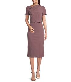 Women's Midi Dresses | Dillards.com Luxury Women's Midi Dress With Surplice Neckline, Luxury Notched Neckline Midi Dress For Work, Luxury Surplice Neckline Midi Dress For Cocktail, Cheap Sheath Bodycon Dress For Formal Events, Luxury Midi Dress With Surplice Neckline For Date Night, Luxury 3/4 Sleeve Midi Dress For Party, Luxury Half Sleeve Midi Dress For Spring, Luxury Straight Neckline Midi Dress For Cocktail, Luxury Fit And Flare Midi Dress For Work