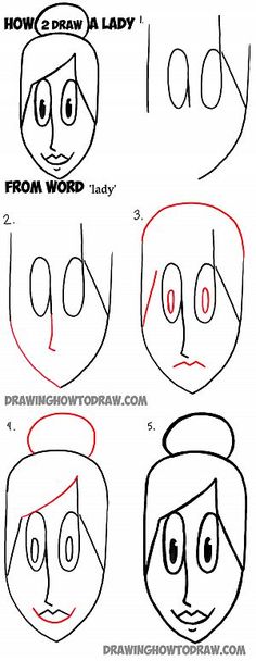 how to draw cartoon faces for kids step by step drawing instructions, easy drawings, art lessons