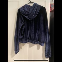 In Xl New With Tags Derk Blue Velvet Hoodie, Color Blue, Sweaters For Women, Velvet, Tags, Women Shopping, Blue, Color