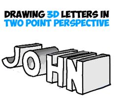 drawing 3d letters in two point perspective