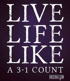 live life like a 3 - 1 - count baseball t - shirt in purple and white