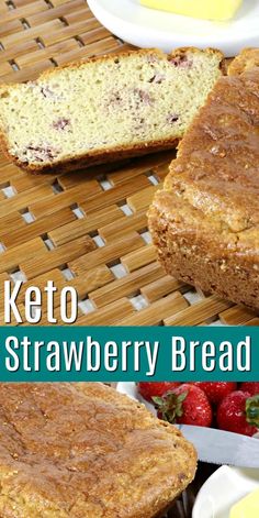 the keto strawberry bread is ready to be eaten