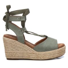 These 3.54 in high sandals are the perfect blend of casual and comfort. Trend design that goes well with every outfit. Suede upper. Durable non-slip rubber sole. These stylish shoes are the perfect blend of fashion and function. Manufactured with the highest quality materials, they are built to last. The comfort level of these shoes is unmatched, providing all-day support for your feet. Lace Up Espadrille Wedges, High Sandals, Lace Up Espadrilles, Wedge Heel Sandals, Suede Wedges, Suede Sandals, Womens Sandals Flat, Slingback Sandal, Stylish Shoes