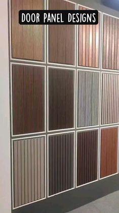 the door panel designs are made from wood and metal, with different colors on them