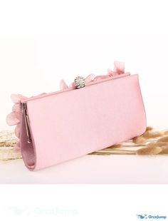 OrcaJump - Womens Floral Print Chiffon Party/Evening Bag in Pink, Fuchsia, and Black Rectangular Evening Bag For Spring Events, Spring Event Rectangular Evening Bag, Spring Evening Rectangular Bag, Spring Party Clutch, Rectangular Shape, Spring Party Clutch Rectangular Shape, Spring Event Clutch Evening Bag, Spring Party Rectangular Clutch, Spring Wedding Clutch Bag, Elegant Evening Bag For Spring