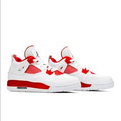 New White/Gym Red Size 7y Youth = 8.5 In Women’s Sporty White Lace-up Air Jordan 4, Sporty Breathable Air Jordan 4 For Streetwear, Sporty Air Jordan 4 Mid-top Breathable, Air Jordan 4 For Light Sports With Cushioned Footbed, Sporty Breathable Air Jordan 4 Mid-top, Sporty Breathable Air Jordan 4, White Air Jordan 4 Sport Shoes, White High-top Air Jordan 4 Sports Shoes, White High-top Air Jordan 4 For Sports