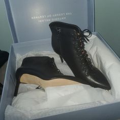 Beautiful Brand New Antonio Melani Black Lace Up Boots..Size 7..Never Worn..Still In Box Chic Almond Toe Lace-up Boots Medium Width, Elegant Formal Lace-up Boots With Closed Toe, Elegant Formal Lace-up Closed Toe Boots, Elegant High Heel Lace-up Boots For Work, Formal High Heel Lace-up Boots Medium Width, Chic Lace-up Boots With Almond Toe, Chic Almond Toe Lace-up Boots, Elegant Leather Lace-up Boots For Night Out, Elegant Evening Ankle-high Lace-up Boots