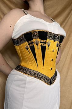 Victorian C.1885 Midbust Corset With Lace Decoration Copy of A Met Museum Exibit Historical Reproduction Victorian Corset - Etsy Ukraine Victorian Corset Flossing, Fantasy Sewing, 1890s Corset, Corset Ideas, Corset Etsy, Ren Faire Costume, Corset Outfit