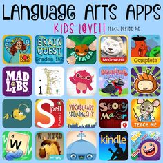 the language arts apps are available for kids to learn and play with their own language