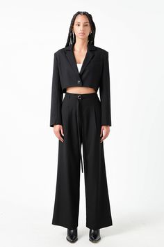 Our Oversized Cropped Blazer is the perfect addition to your wardrobe. Sleek and refined, it features a skinny lapel, collar, and shoulder pads that create a modern silhouette. Perfect for both casual and formal wear, this blazer strikes just the right balance between boldness and sophistication. With its edgy cropped style, you won't find a more fashionable and chic outerwear piece. Get yours today and look your best! Cropped Skinny lapel Collar Shoulder pads Button closure Front pockets Lining Hand wash cold Do not bleach Iron low Do not tumble dry Exclusive of Decoration Shell: 75% Polyester 20% Rayon 5%Spandex Lining: 97% Polyester 3%Spandex AY178J Total length: 17" Bust: 38" ‚ Chic Outerwear, Cropped Blazer, Cropped Style, Look Your Best, Black Blazers, Lapel Collar, Formal Wear, Shoulder Pads, 404 Not Found