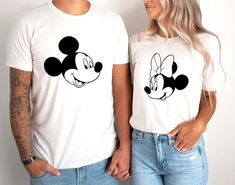 Disney shirts, Mickey mouse shirt, Minnie mouse shirt, Disney shirt, Disneyworld shirts family, Couple Disneyland shirts, Mickey and Minnie Minnie Shirts For Disney, Mickey Mouse Shirt Ideas, Disney Couple Outfits Disneyland, Disneyland Couples Shirts, Disney Couple Outfits, Disney Couples Shirts, Couples Disney Shirts, Pre Wedding Photoshoot Beach, Disney 2023