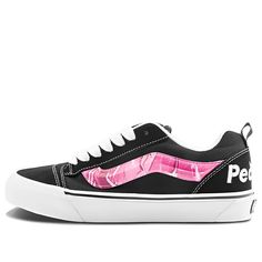 Vans Peaches x Knu School 'Black Pink' VN0009QCB9P Black Skate Shoes With Logo-print Tongue For Sports, Casual Black Skate Shoes With Logo Print, Peaches, Perfect Pair, Your Perfect, Black Pink, Sneakers, Pink, Quick Saves