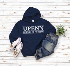 "Customized School of Nursing Hoodie Sweatshirt, Custom Nursing School Sweater, Personalized University Pullover Faculty Program Name, Unisex size for Men and Women. Size Option S, M, L, XL, 2XL and 3XL, 4XL, 5XL available in 9 color: Navy, Black, Sport Grey, White, Red, Maroon, Royal Blue, Charcoal and Irish Green. 🔆 I'M BESIDE YOU If you still need request, personalization or customization? feel free to send me message. if yoou still need another color? contact me for confirmation availabilit Cheap Sweatshirt With Team Logo For Game Day, University Sweater, School Sweater, Bronx New York, School Sweatshirts, Education School, College Hoodies, College Sweatshirt, Green Hoodie