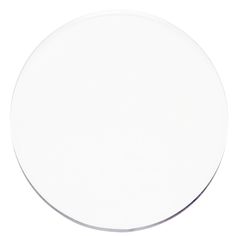 a round white plate on a white background