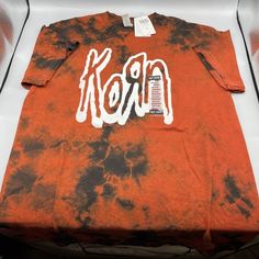 Korn Logo Tie-Dye T-Shirt Medium Sometimes You Just Want To Rep Your Favorite Band With A Logo Tee. This One Kicks It Up A Notch With A Tie-Dye Wash. Add This Tee To Your Korn Merch Collection Today. Please Note: Wash Pattern May Vary. * 100% Cotton * Wash Cold; Dry Low * Imported * Listed In Men's/Unisex Sizes Red Cotton Band Merch Top, Red Short Sleeve Band Merch Top, Red Band Merch Top With Text Print, Red Cotton Band Merch Shirt, Red Band Merch Cotton T-shirt, Red Cotton Band Merch T-shirt, Korn Merch, Korn Logo, Korn Band