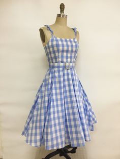 Barbie Gingham  Swing Dress 100% Cotton Machine Wash Cold, Line Dry Knee length Material Has No Stretch Sizes --- -Bust（inch） ---Waist (inch）----Length From Waist To Bottom( inch) Xs         -- 32-33        ------    24-25            ------23 S       ---   34-35        ------     26-27             -----23 M     ---    36-37       ------      28-29            ----- 23 L         --   38-39       ------     30-31             -----23 XL        -- 40-42        ------     32-34             ----23  2XL