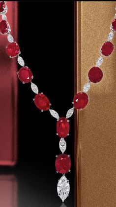 Ruby Jewelry Necklaces, Diamond Necklace Designs, High Jewellery, Diamond Jewelry Necklace