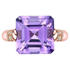 This is fancy Amethyst Ring in Octagon shape purple hue. The Ring is elegant and can be worn for many occasions. The Amethyst around the ring add to the beauty and elegance of the ring. Amethyst Fancy Ring in 18Karat Rose Gold with White Diamond. Amethyst: 7.97 carat, 12X12mm size, Octagon shape. Amethyst: 0.27 carat, 1.50mm size, round shape. White Diamond: 0.20 carat, 1.30mm size, round shape, G color, VS clarity. Gold: 4.95g, 18Karat Rose Gold. R1513 Octagon Ring, Octagon Shape, Fancy Rings, Purple Hues, Amethyst Ring, White Diamond, Round Shape, Gemstone Rings, Jewelry Rings