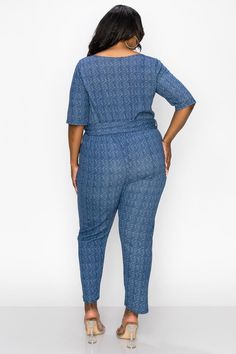 Plus Size Wrap Denim Jumpsuit | LIVD Apparel – L I V D Fashion Plus Size, Denim Jumpsuit, Mini Dresses, Curvy Fashion, Waist Tie, Light Blue, Jumpsuit, Mini Dress, Plus Size