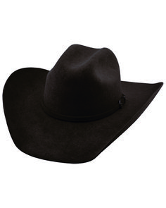 Justin Men's 6X Black Kermit Western Felt Hat , Black Solid Flat Brim Felt Hat For Western-themed Events, Solid Color Flat Brim Felt Hat For Western-themed Events, Solid Brimmed Felt Hat For Western-themed Events, Solid Felt Hat With Flat Brim For Western-themed Events, Solid Color Curved Brim Felt Hat For Rodeo, Ranch Hat With Short Brim In Felt, Ranch Felt Hat With Short Brim, Short Brim Felt Hat For Ranch, Ranch-style Felt Hat With Short Brim