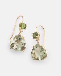 Green Tourmaline, Green Amethyst, and Diamond Drop Earrings – Jamie Wolf Elegant Green Amethyst Earrings For Formal Occasions, Green Amethyst Jewelry, Wedding Earrings Drop, Tourmaline Earrings, Stylish Earrings, Pinterest Ideas, Classy Jewelry, Stylish Earring, I Love Jewelry