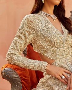 Ivory Embroidered split jacket With Skirt Designer Long Pakistani Bridal Dress | eBay Traditional Long Sleeve Embroidered Dress For Reception, Elegant Lehenga With Resham Embroidery And V-neck, Traditional Long Sleeve Gown With Gold Embroidery, Long Sleeve Gown With Floral Embroidery For Party, Glamorous Long Sleeve Festive Gown, Long Sleeve Wedding Gown With Gold Embroidery, Festive Long Sleeve Glamorous Gown, Fitted Anarkali Dress With Long Sleeves, Fitted Anarkali Embroidered Dress With Long Sleeves