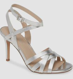 $159 Charles David Women's Silver Hippy Metallic Sandals Shoes Size US 7.5 Description A tapered heel gently lifts a metallic strappy sandal fitted with a lightly cushioned footbed for day-to-night comfort. 3" ankle strap height Adjustable ankle strap with buckle closure Lightly cushioned footbed Leather upper/synthetic lining and sole Imported About Us We sell only 100% authentic clothing from new with tags to gently used. We have a 100% authentic or money back guarantee on every item we sell. Hippie Sandals, Metallic Sandals, Charles David, Sandal Women, Strappy Sandals, Shoes Women Heels, Ankle Strap, Womens Sandals, Shoes Sandals