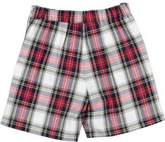 Sal & Pimenta is dedicated to providing your kids with clothes that reflect their happy and carefree way of life. Crafted in small ateliers in and around Lisbon, with every pattern approved by the founder’s young daughters, these are clothes designed to bring joy to kids and parents alike. With its fun, festive tartan plaid print, the Jolly Tartan Shorts is an ideal piece for a holiday dinner, party or playdate. Darling and a little dapper. Product Details 100% Cotton. Care Instructions Machine Playful Bottoms With Elastic Waistband For School, Playful Short Bottoms For School, Multicolor Cotton Bottoms For School, Multicolor Cotton School Bottoms, Red Casual Shorts For School, Casual Red Shorts For School, Playful White Shorts For School, Multicolor Short Bottoms For School, Casual Red Shorts For Playtime