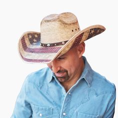 Liberty Mens Straw Cowboy Hat Mexican Palm, American Flag Painting, Flag Painting, True American, Straw Cowboy Hat, Steven Tyler, The Other Guys, Quality Hats, American Classic