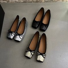 Rafaella Crinkle Metal Effect Ballet Flats