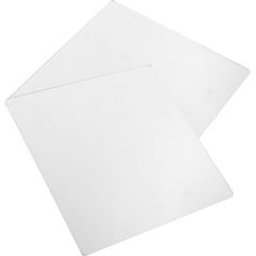 two blank white cards on a white background