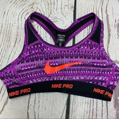 Size Youth Medium Nike Pro Nwot! (This Is Youth Size, Not Adult!) Purple Moisture-wicking Sleeveless Sports Bra, Purple Moisture-wicking Sports Bra, Purple Racerback Sports Bra For Workout, Fitted Purple Racerback Activewear, Purple Breathable Sports Activewear, Purple Breathable Activewear For Sports, Purple Racerback Activewear For Sports, Purple Breathable Activewear With Medium Support, Purple Breathable Activewear For Training