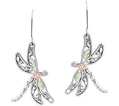 Take inspiration from nature and decorate your ensemble with these sterling silver and 12K rose and green gold dragonfly earrings. From Black Hills Gold. Black Hills Gold Jewelry, Inspiration From Nature, Dragonfly Earrings, Black Hills Gold, Jewelry Black, Gold Alloys, Casting Jewelry, Travel South, Wing Earrings