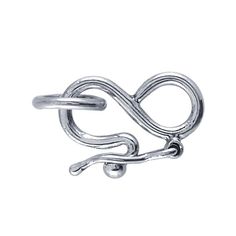 This sterling silver hook & eye clasp includes a wire hook with a safety catch and an oversized attach loop and eye component. The clasp features a smooth, bright finish on both sides and is an ideal choice for s simple, secure clasp on necklace and bracelet designs made with silver chain or beads. A hook & eye clasp is a two-part clasp that closes by simply sliding the hook through the eye. This clasp tends to be larger than other clasp types and is ideal for larger designs, bead strand Claps Jewelry, Metalsmithing Jewelry, Necklace Clasps, Jewelry Clasps, Jewelry Techniques, Necklace And Bracelet, Silver Work, Bracelet Clasps, Hook Eye