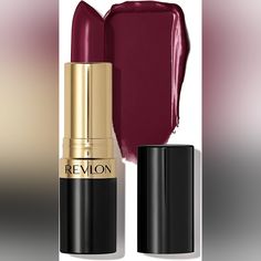 Revlon Lipstick, Super Lustrous Lipstick, Creamy Formula For Soft, Fuller-Looking Lips, Moisturized Feel, 477 Black Cherry, 0.15 Oz Revlon Super Lustrous Lipstick Black Cherry, Revlon Lustrous Lipstick Swatch, Revlon Lustrous Lipstick Rum Raisin, Revlon Berry Haute Lipstick, Mauve Lipstick, Revlon Lipstick, Revlon Makeup, Revlon Super Lustrous Lipstick, 90s Makeup