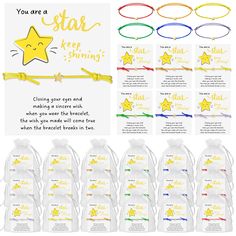 star bracelets with instructions for children to use